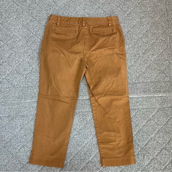 Lands' End Slim Leg Mid Rise Crop Pants Womens Size 6P Brown Canvas - Picture 13 of 13